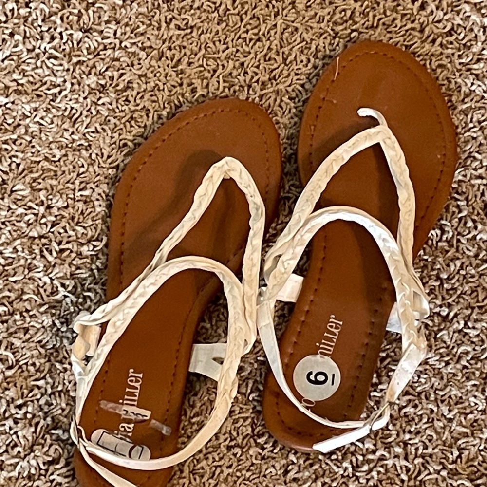 White sandals.